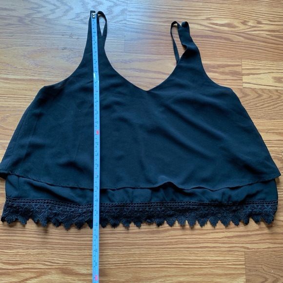 Black Lace Detail Top - Picture 3 of 5